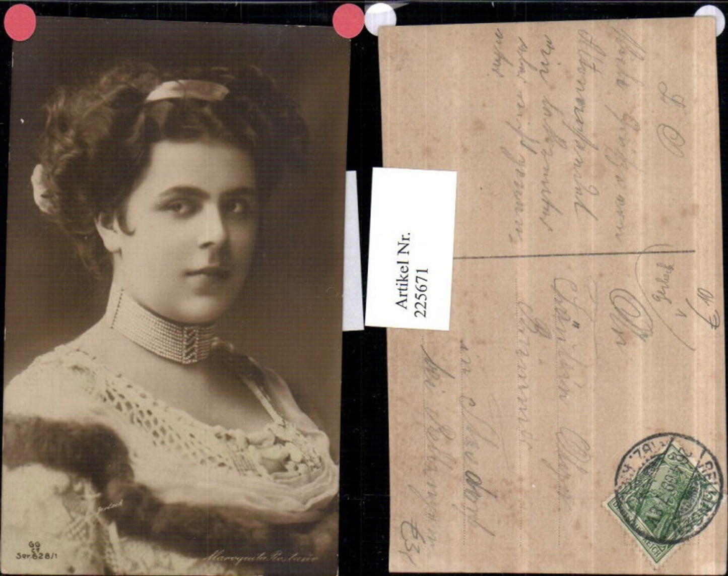 225671,Schauspielerin Maroquita Rostano Portrait pub Gerlach 628/1