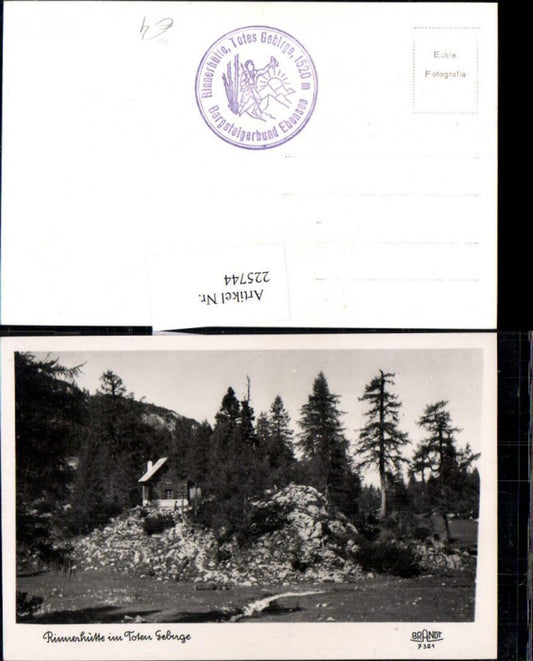 225744,Rinnerhütte im Toten Gebirge b. Ebensee a. Traunsee Partie pub F. E. Brandt 7321