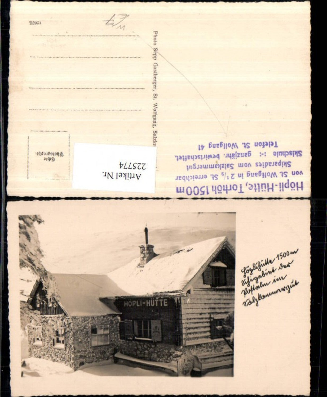 225774,Höpli-Hütte im Salzkammergut b. St. Wolfgang Berghütte Winterbild