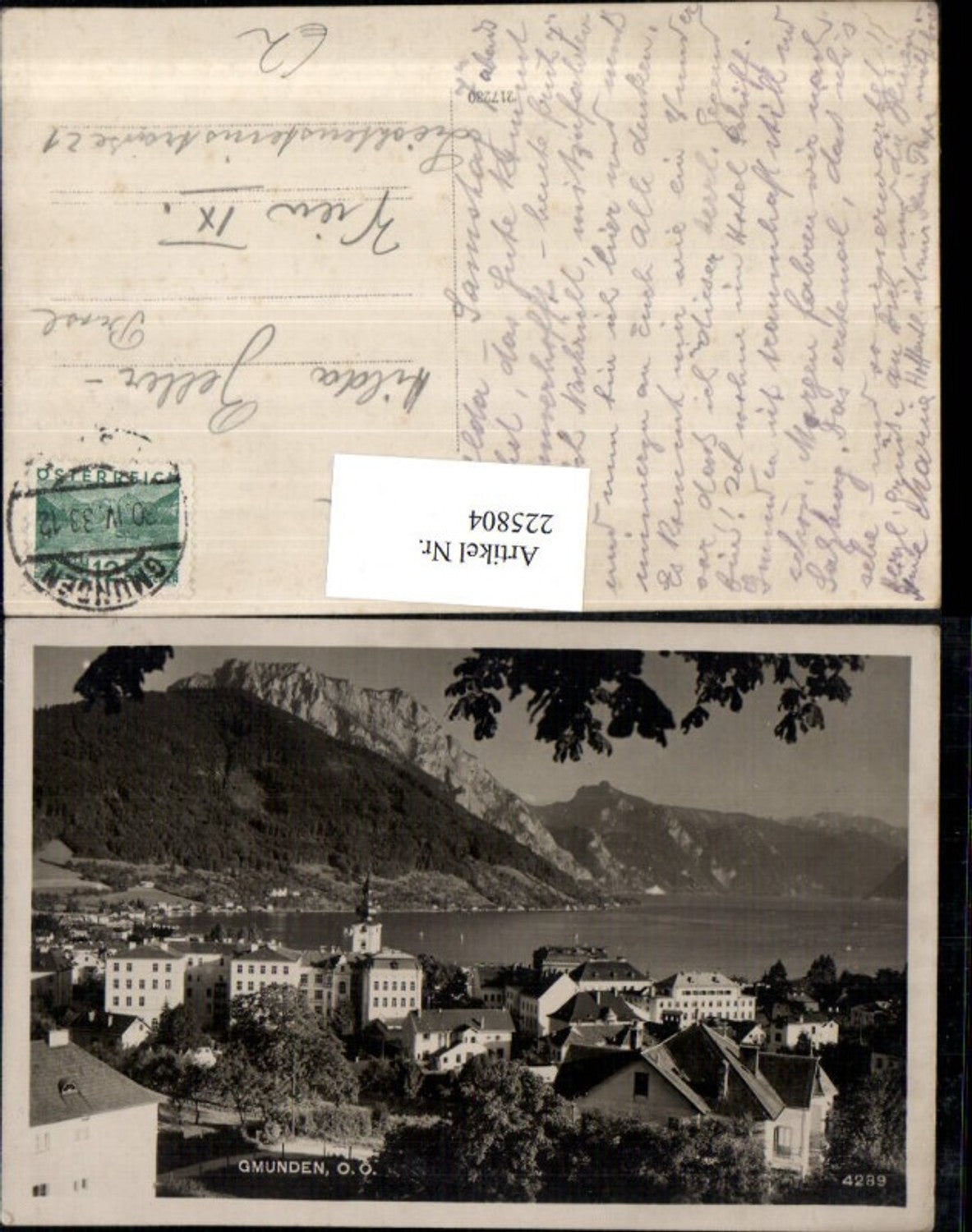 225804,Gmunden Teilansicht