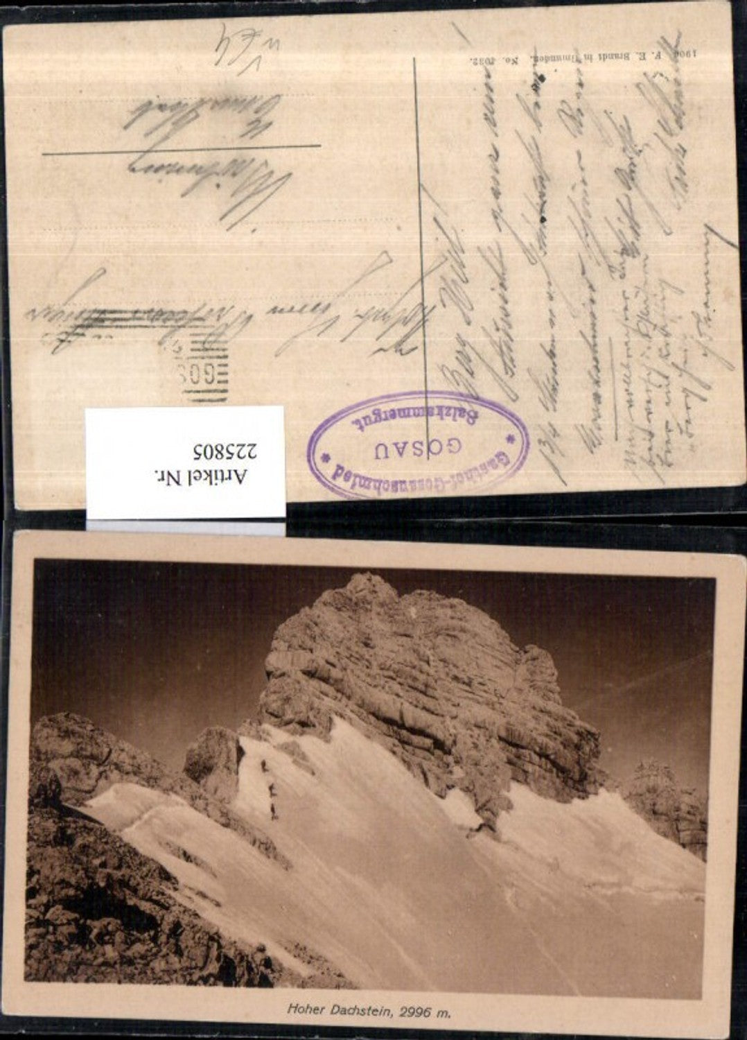 225805,Hoher Dachstein b. Gosau Bergkulisse pub F. E. Brandt 4032