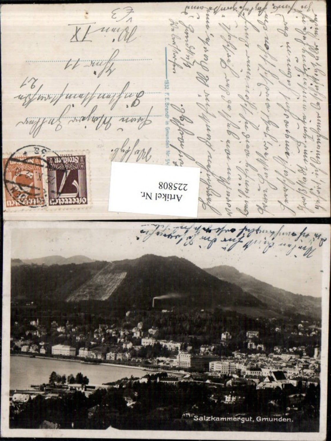 225808,Gmunden Totale pub F. E. Brandt 5429