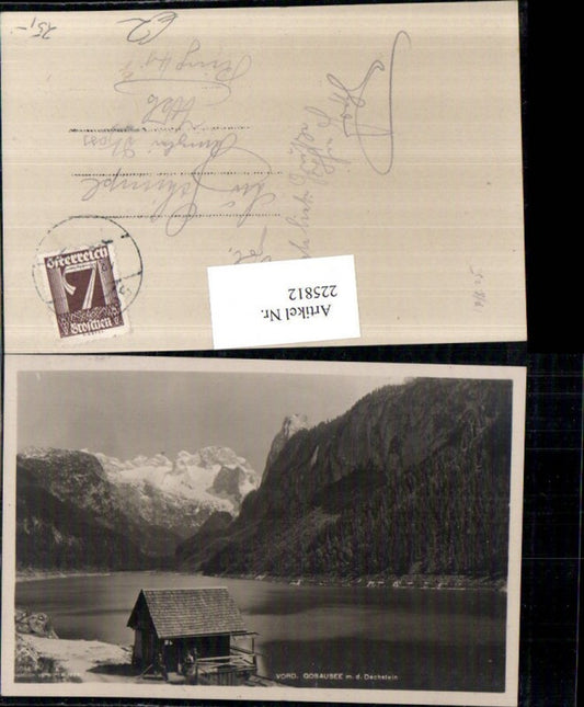 225812,Vorderer Gosausee See b. Gosau m. d. Dachstein Bergkulisse
