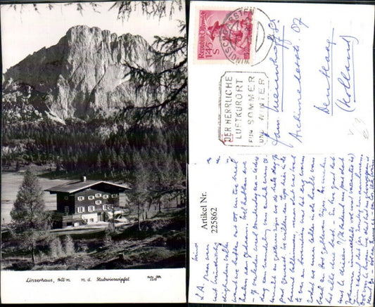 225862,Linzerhaus Berghütte m. d. Stubwieswipfel Bergkulisse pub Foto Oth 2215
