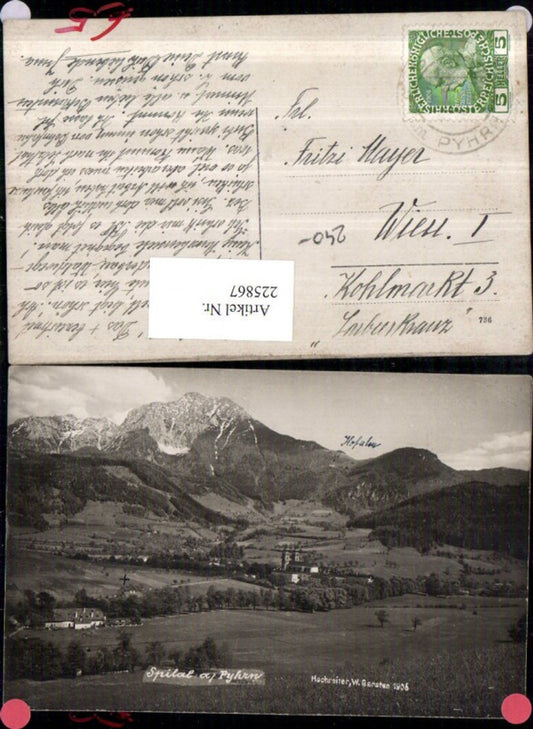 225867,Spital a. Pyhrn Teilansicht Bergkulisse