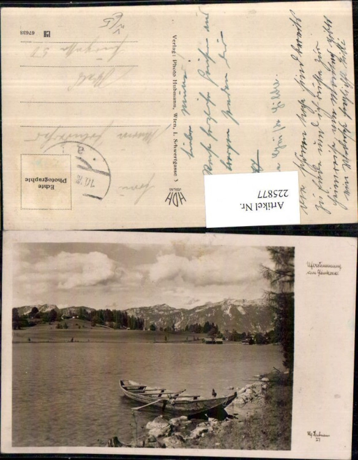 225877,Uferstimmung Ufer am Gleinkersee b. Windischgarsten Partie Ruderboot pub Hubmann 27