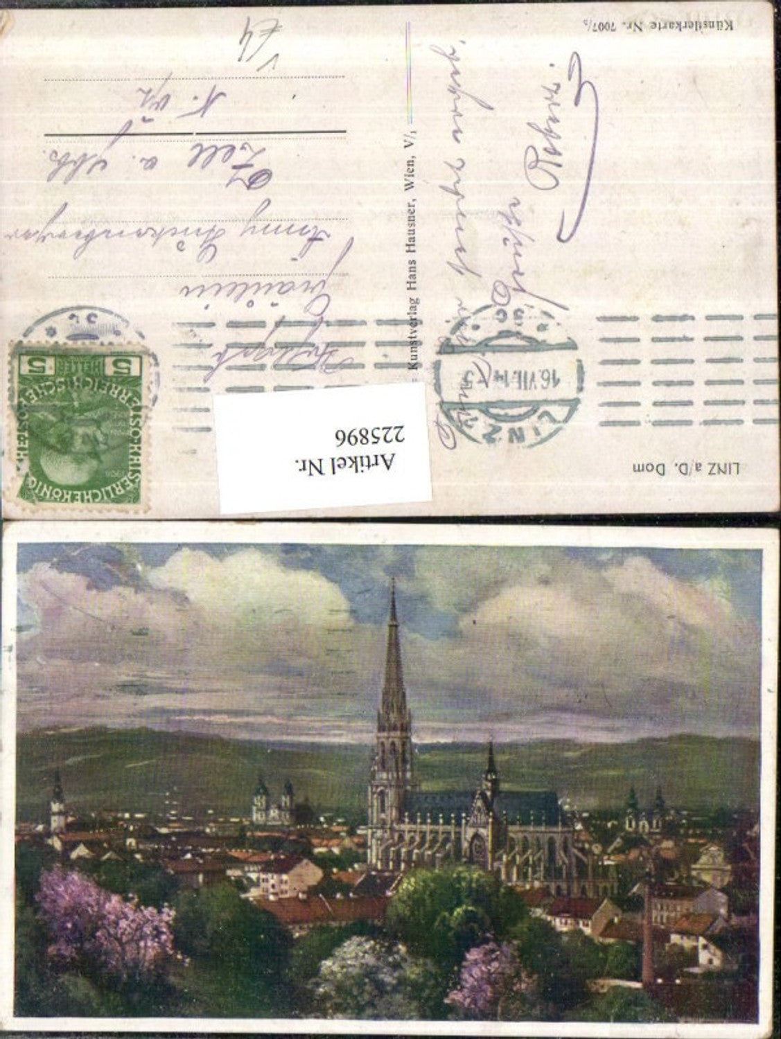 225896,Linz a. d. Donau Teilansicht Dom pub Hans Hausner 7007/5