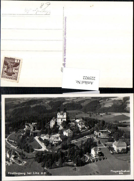 225922,Linz a. d. Donau Pöstlingberg Totale Fliegeraufnahme 814