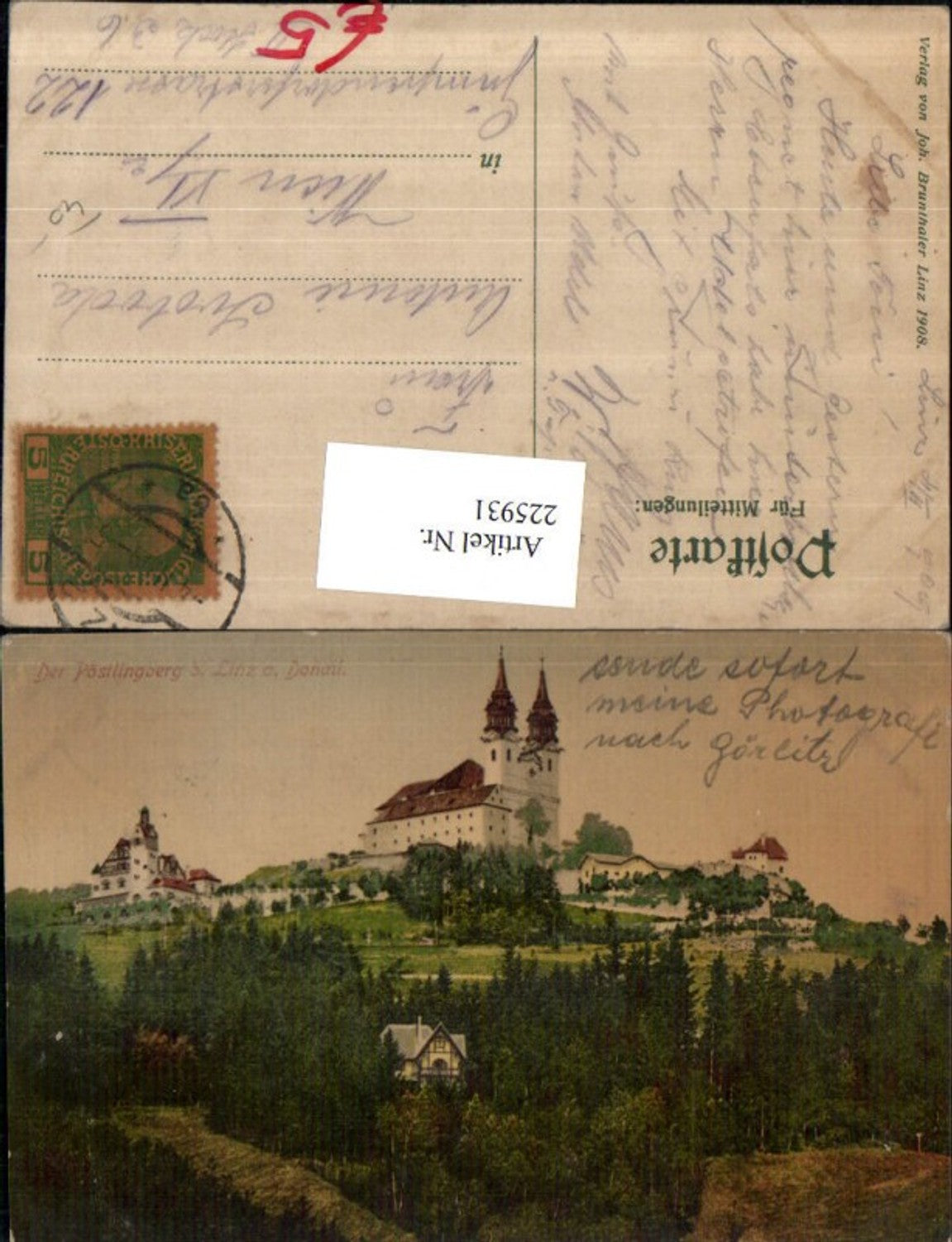 225931,Linz a. d. Donau Pöstlingberg Kirche