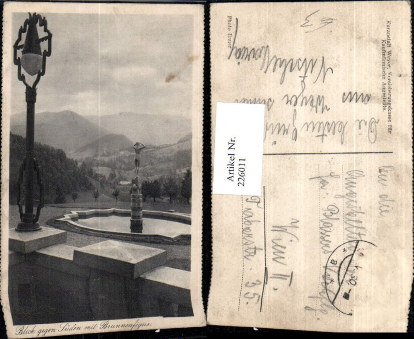 226011,Weyer Blick geg. Süden m. Brunnenfigur