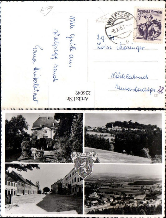 226049,Wolfsberg Totale Straßenansicht Wappen Mehrbildkarte