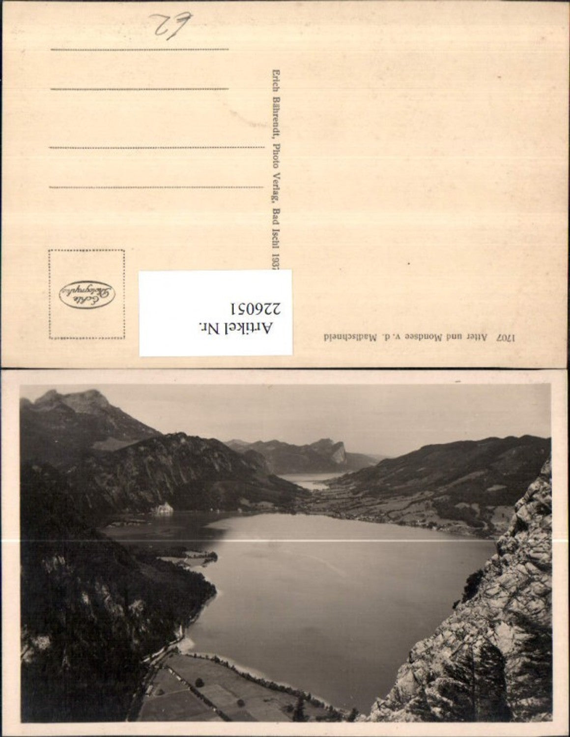 226051,Attersee u. Mondsee v. d. Madlschneid
