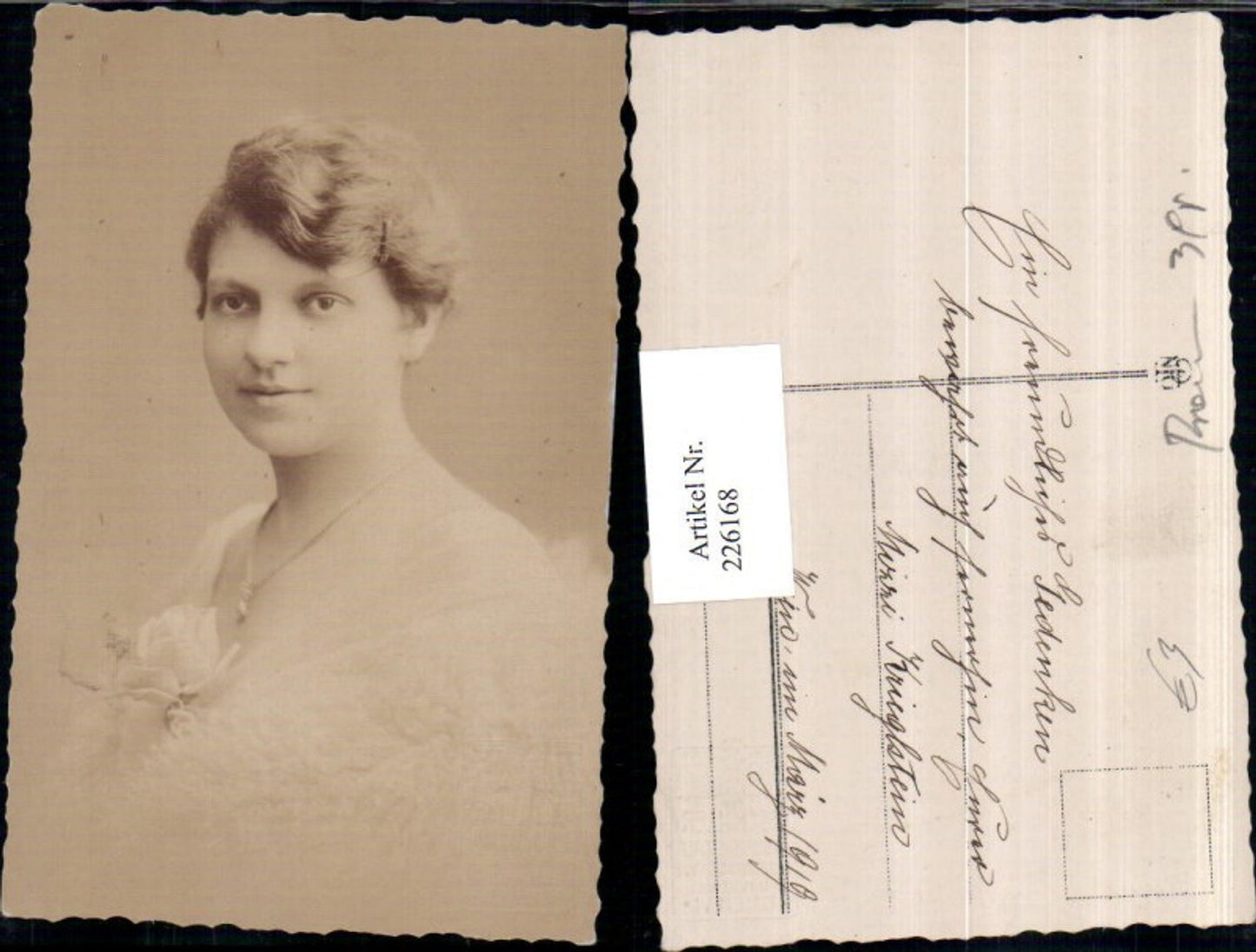 226168,Frau m. Kette Portrait pub F. Schiller Wien