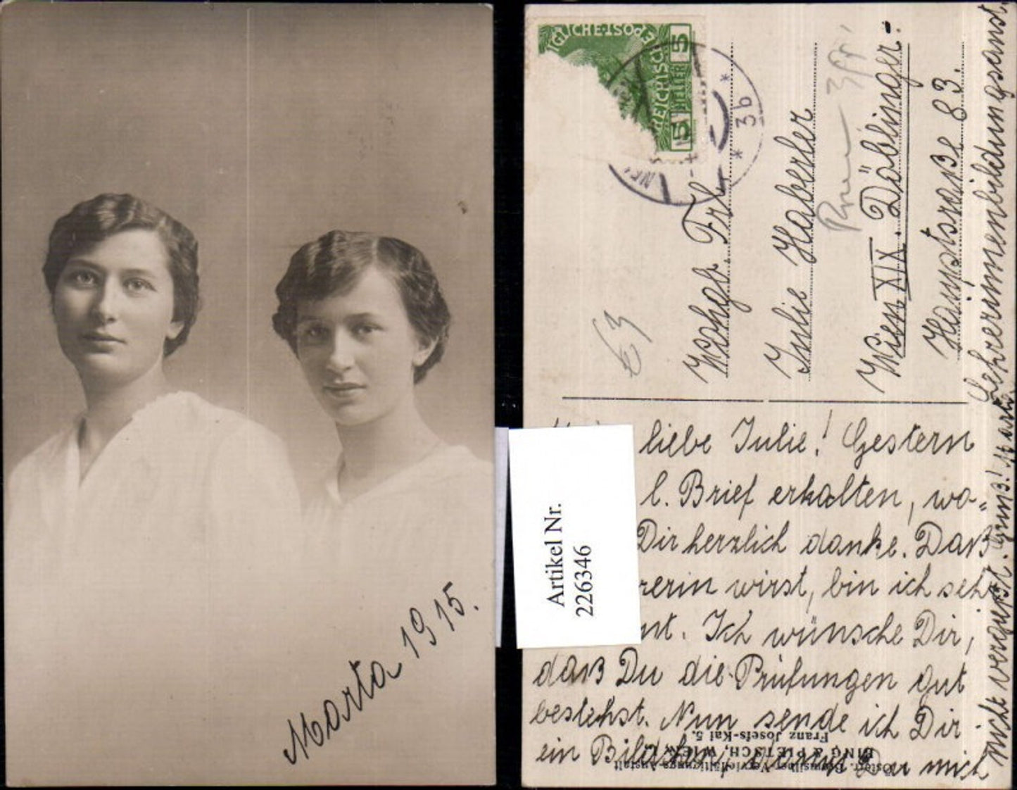 226346, Women Girls Portrait 1915