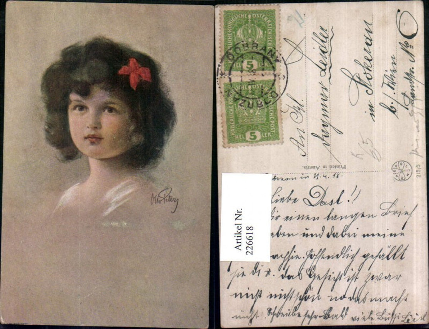 226618, Artist AK Peters Girl Portrait