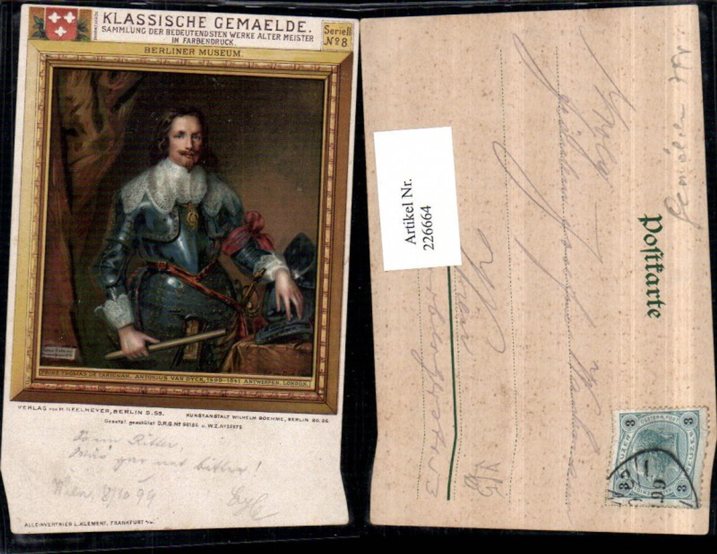 226664,Künstler AK Antonius Van Dyck Prinz Thomas de Carignan Portrait pub Wilhelm Böhme Berlin 2/8
