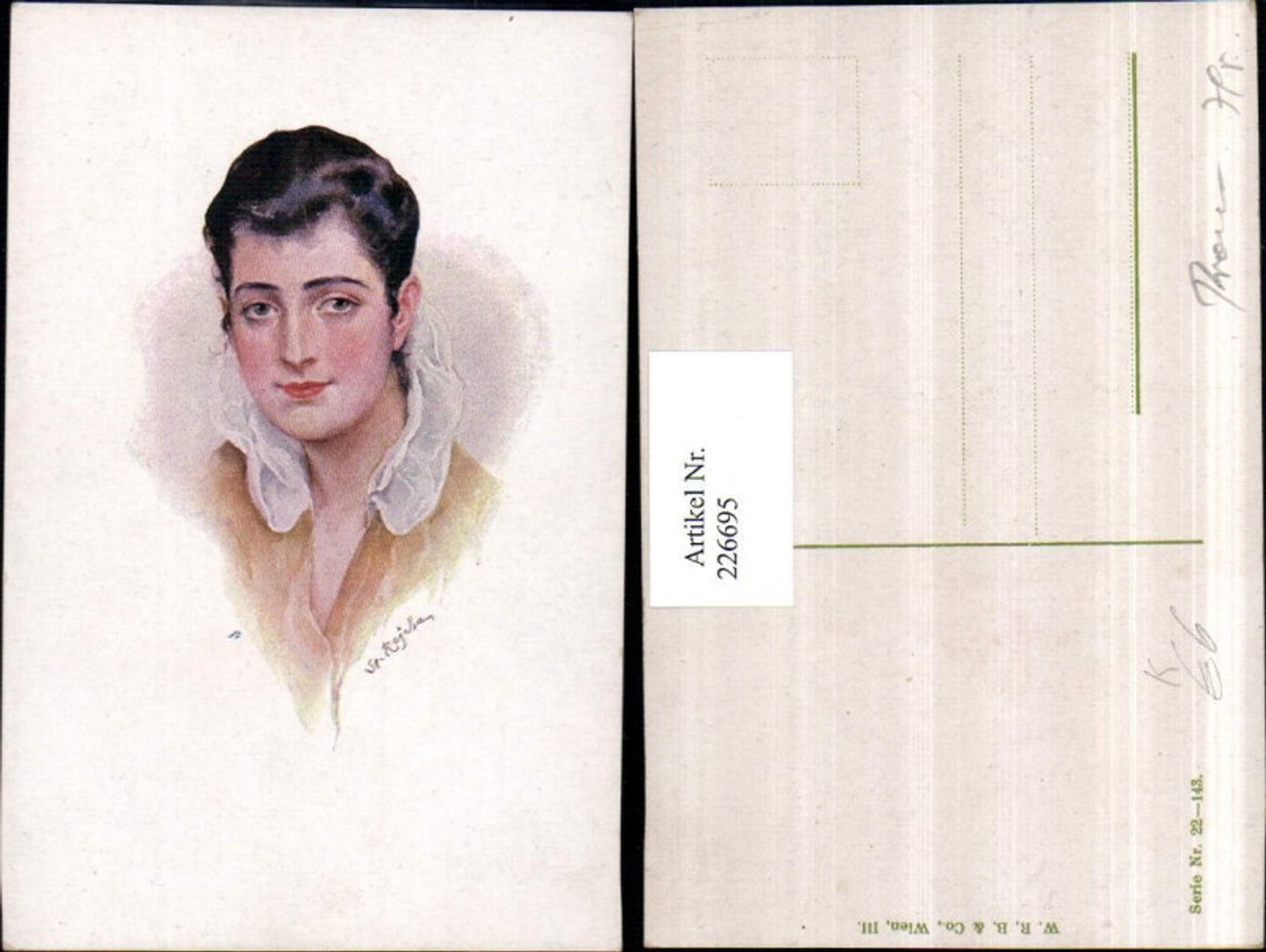 226695,Künstler AK St. Reichelt Frau Portrait