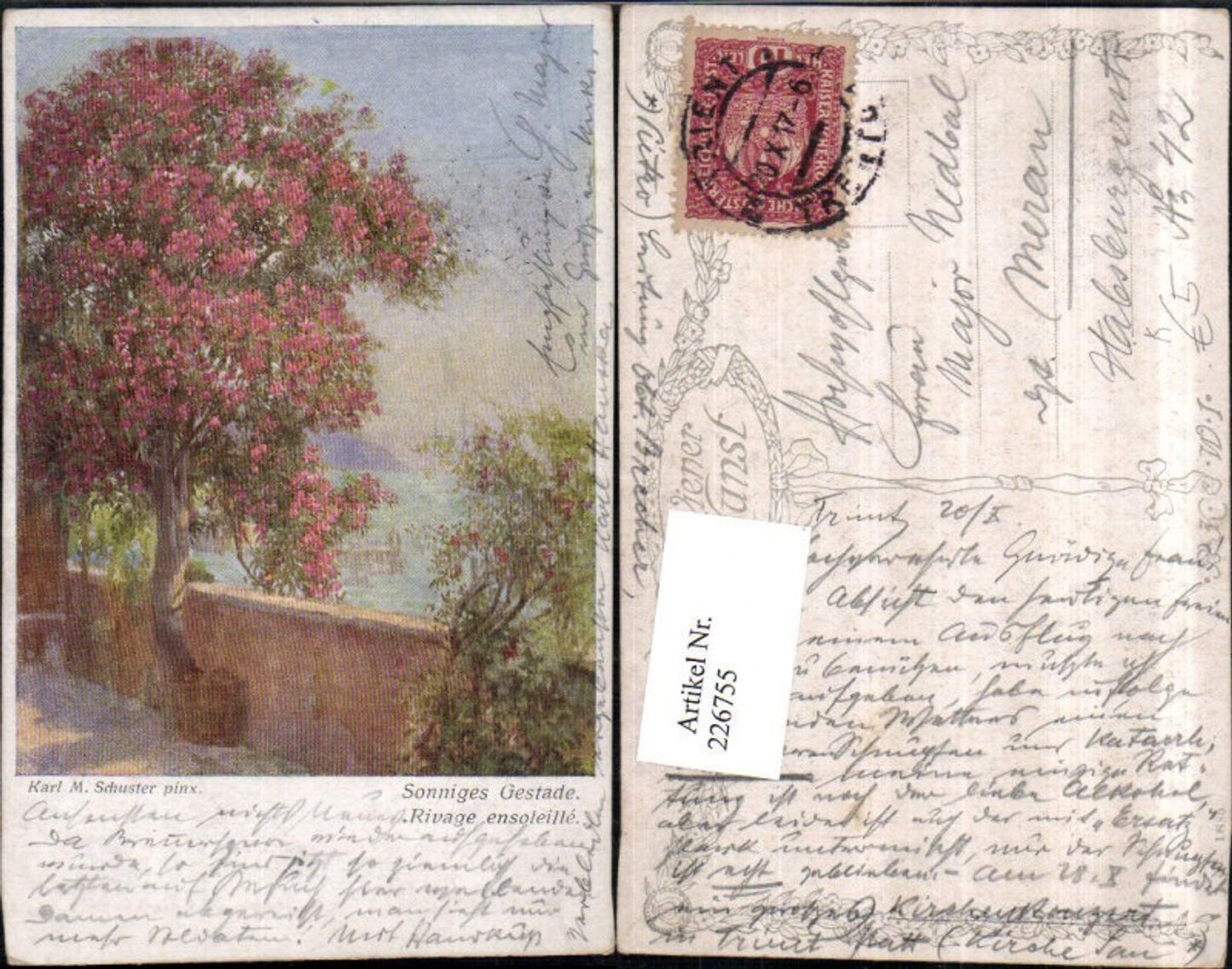 226755,Künstler AK Karl M. Schuster Sonniges Gestande Partie