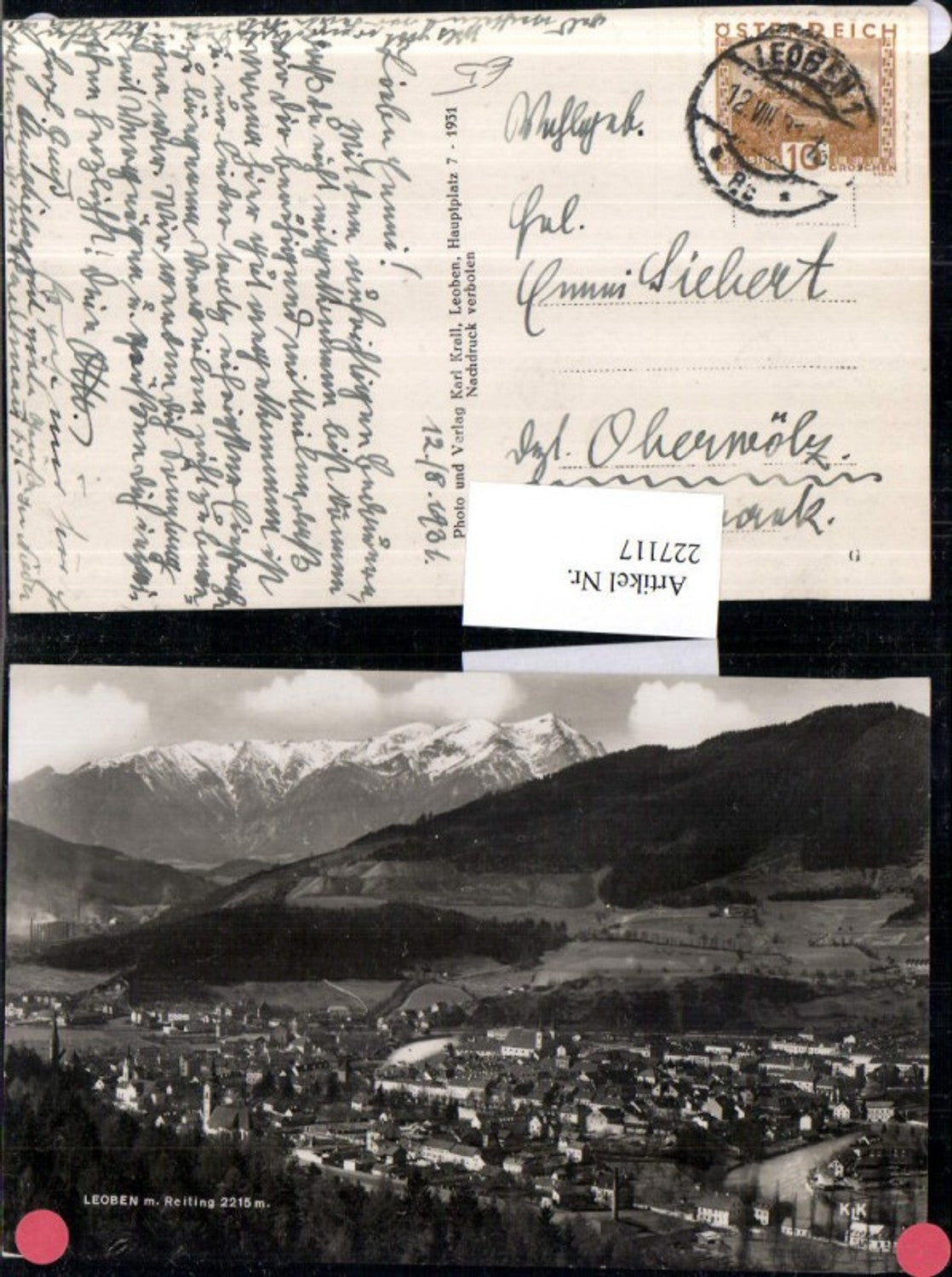 Alte Ansichtskarte – Old Postcard