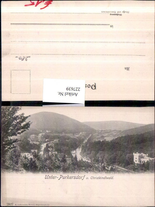 227639,Unter-Purkersdorf Totale u. Christkindlwald