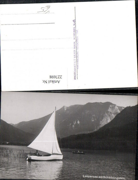 227698,Lunzersee b. Lunz a. See m. Scheiblingstein Segelboot pub Photo Julius Mark Scheibbs