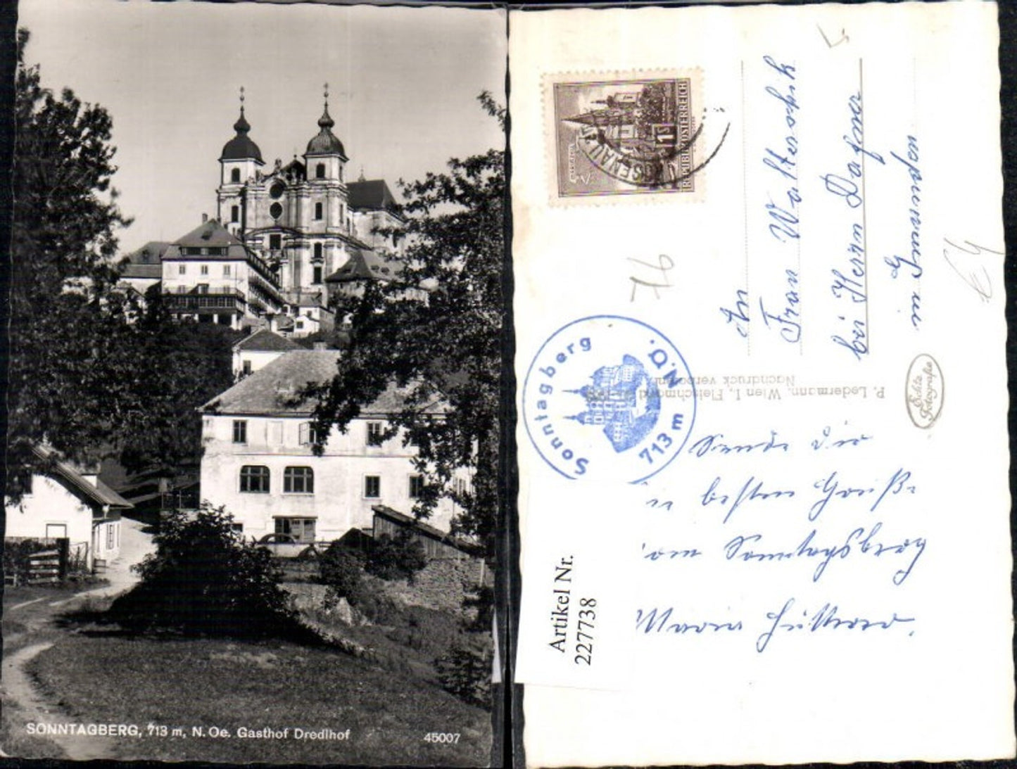 227738,Sonntagberg Gasthof Dredlhof u. Kirche