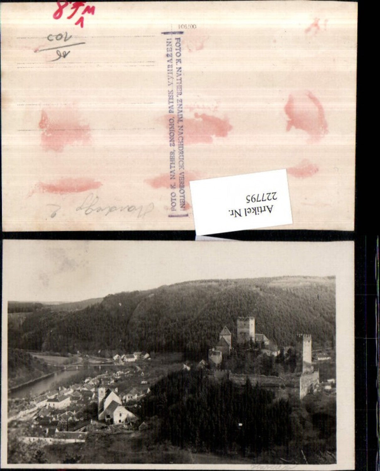 227795,Hardegg Totale m. Burg pub Foto K. Nather Znaim