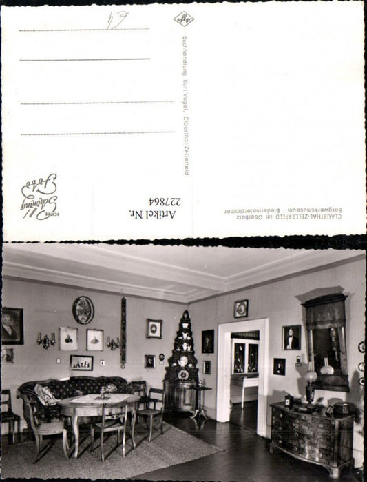 227864,Clausthal-Zellerfeld im Oberharz Bergwerksmuseum Biedermeierzimmer Innenansicht