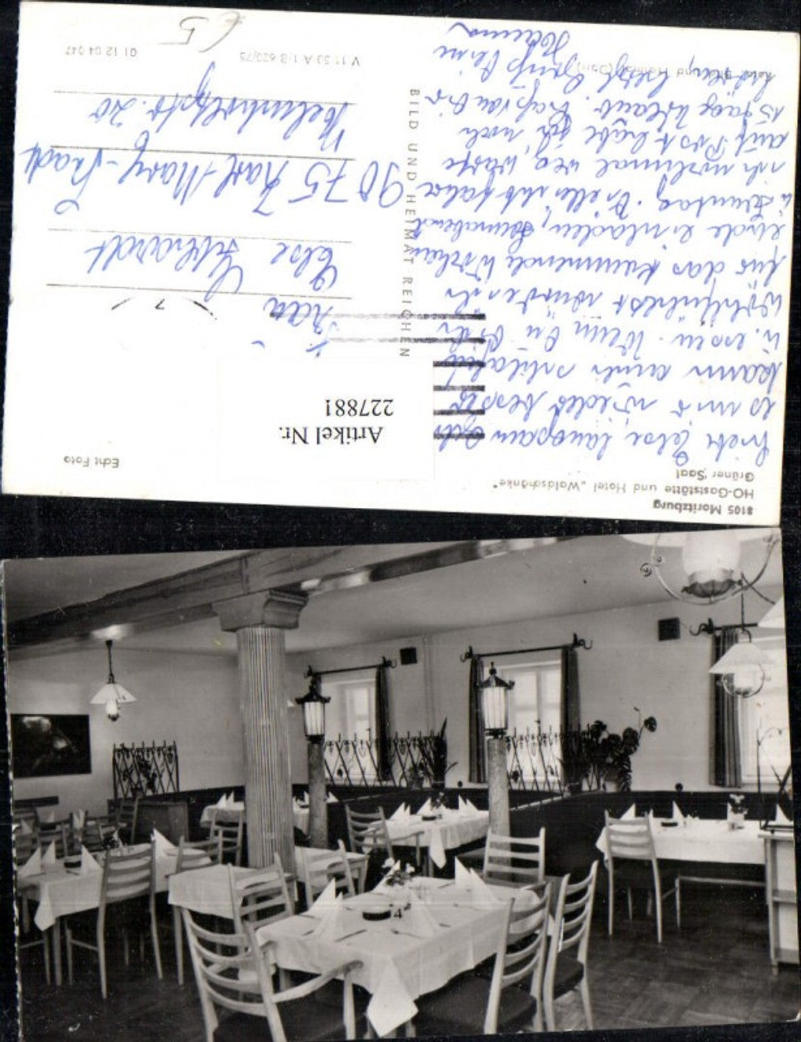 227881,Moritzburg Gaststätte u. Hotel Waldschänke Grüner Saal Innenansicht