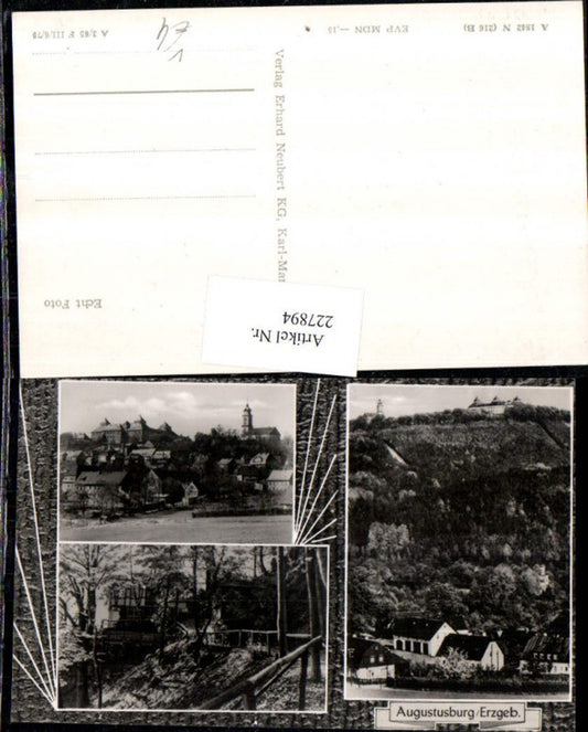 227894,Augustusburg im Erzgebirge Teilansicht Mehrbildkarte pub Erhard Neubert