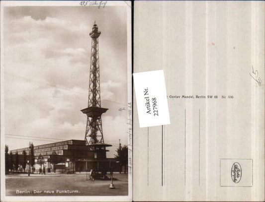 227968,Berlin Der neue Funkturm Turm