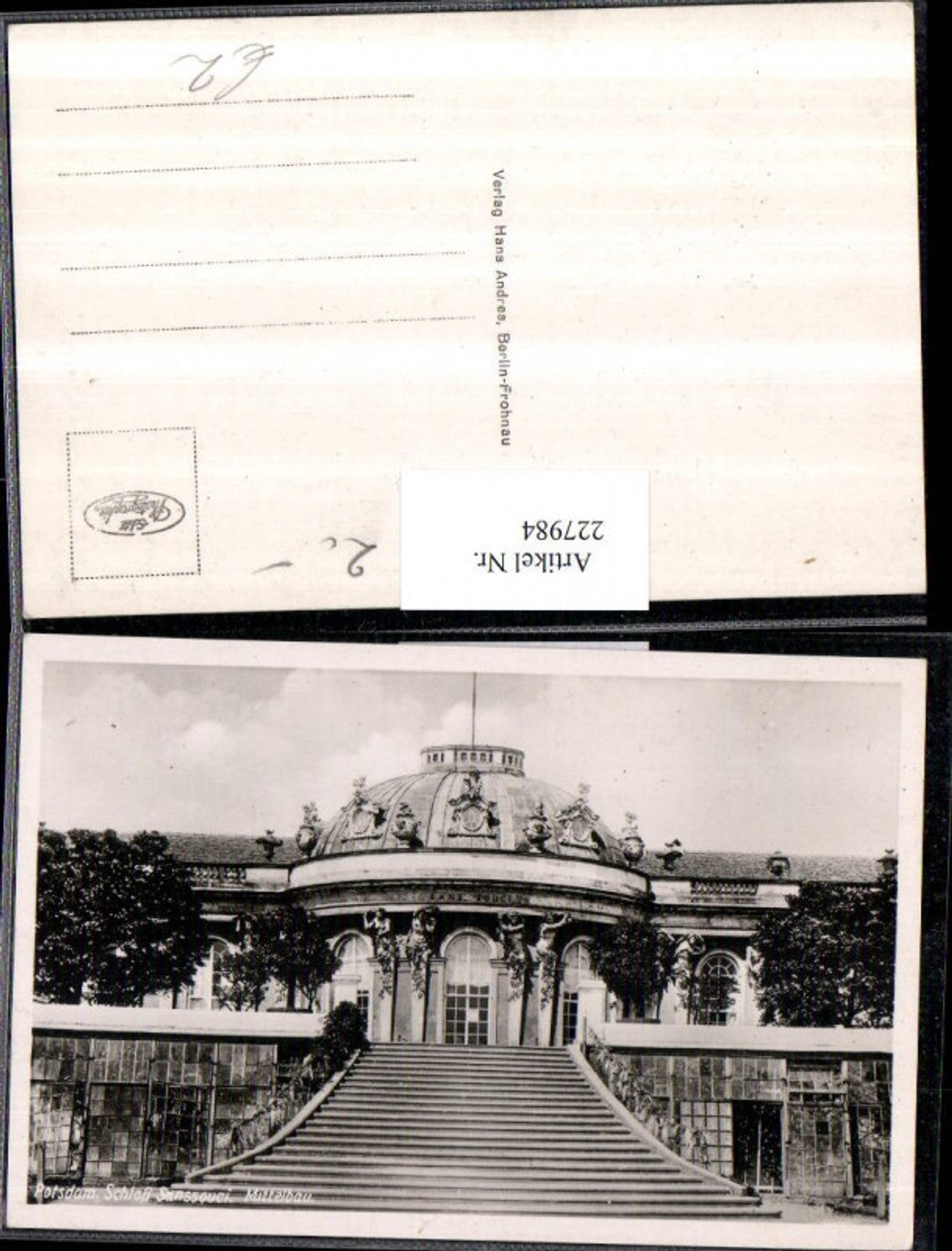 227984,Potsdam Schloss Sanssouci Mittelbau