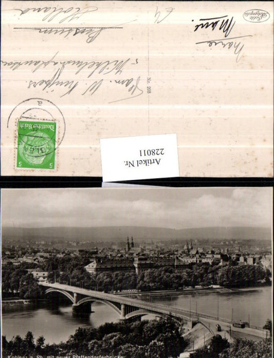 228011,Koblenz a. Rhein Totale m. Neuer Pfaffendorferbrücke Brücke