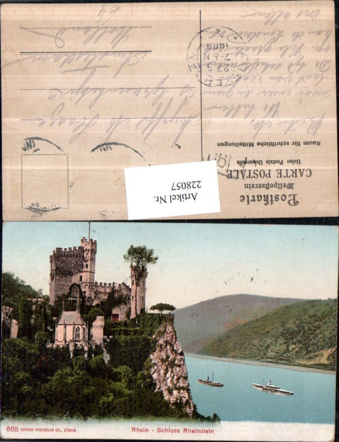 228057,Rhein Schloss Rheinstein Burg b. Trechtingshausen