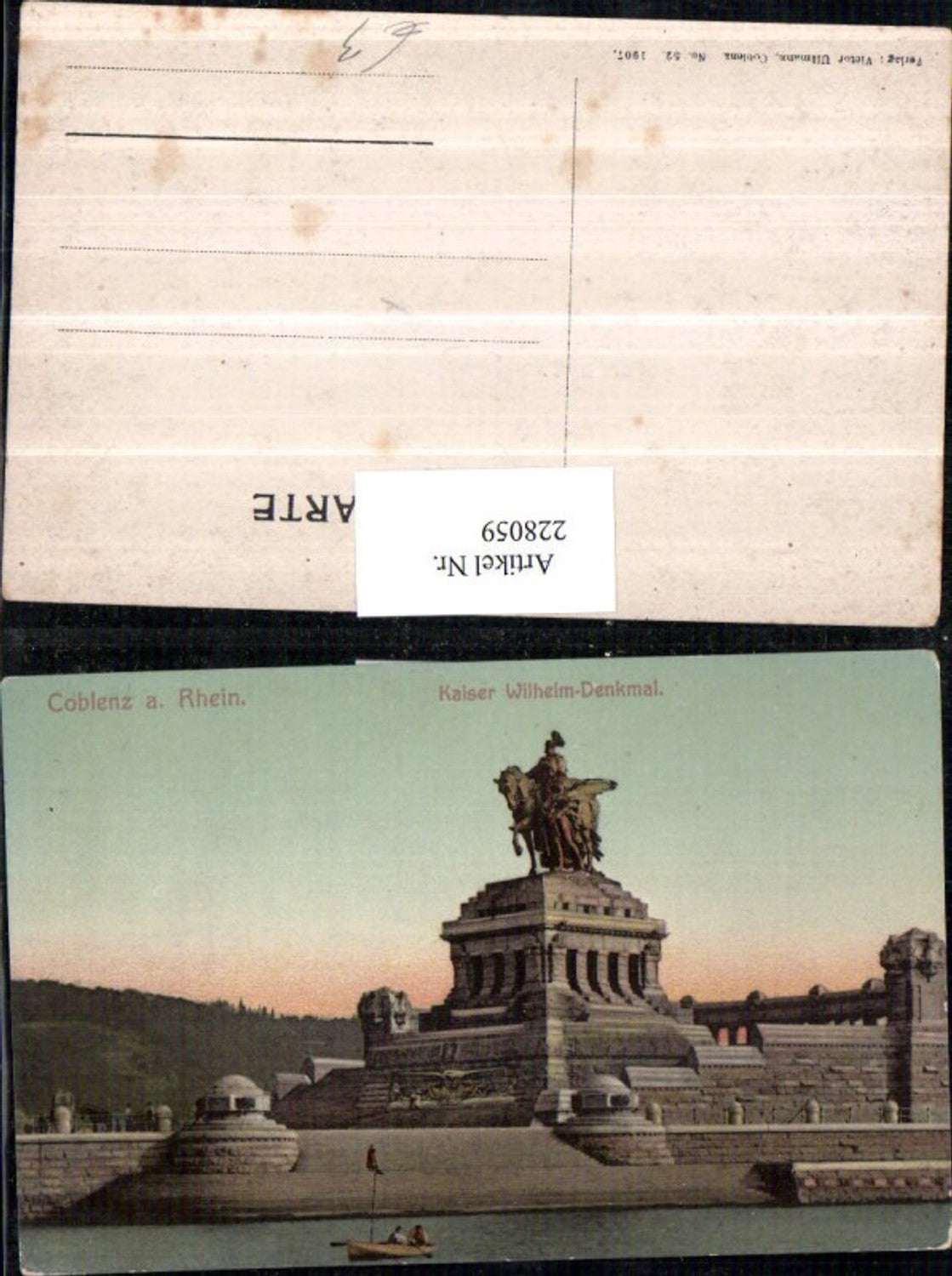 228059,Koblenz a. Rhein Kaiser Wilhelm Denkmal