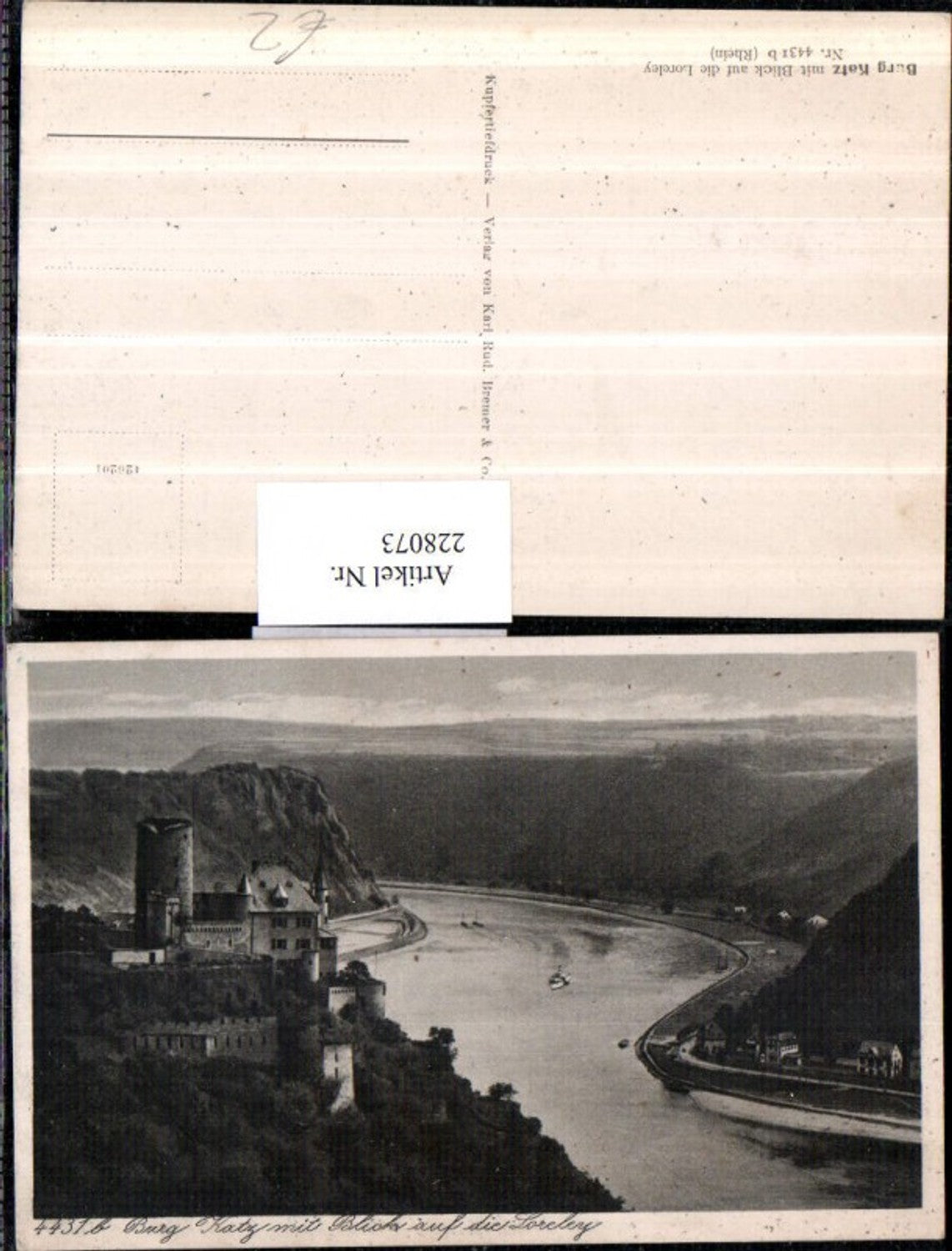 228073,Burg Katz m. Blick auf d. Loreley b. St. Goarshausen