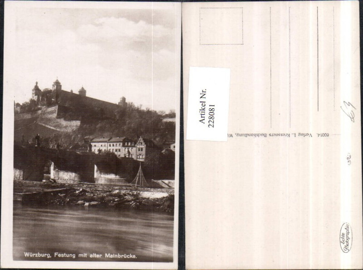 228081,Würzburg Festung m. Alter Mainbrücke Brücke