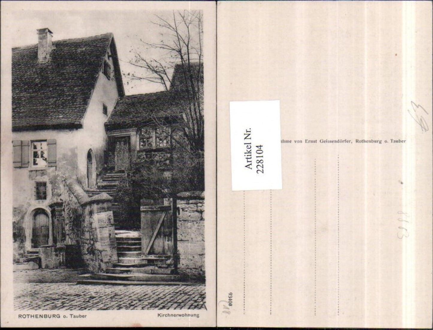 228104,Rothenburg ob d. Tauber Kirchnerwohnung Ansicht