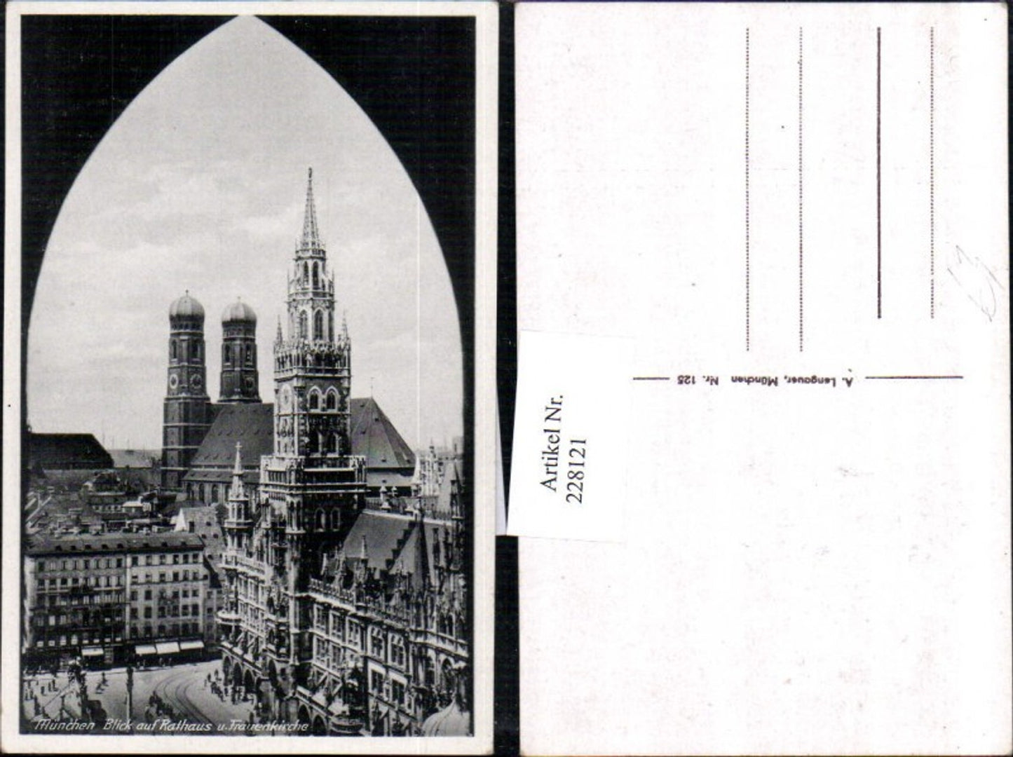 228121,München Blick auf Rathaus u. Frauenkirche Kirche
