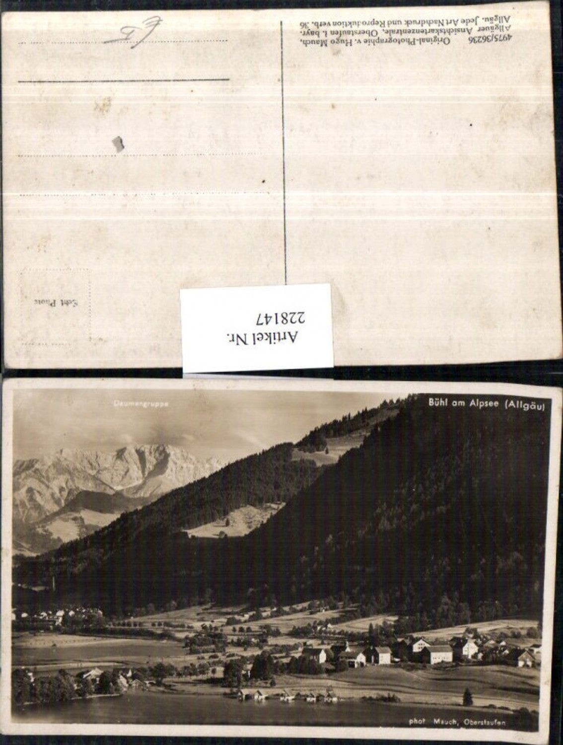 228147,Bühl am Alpsee im Allgäu Totale m. Daumengruppe