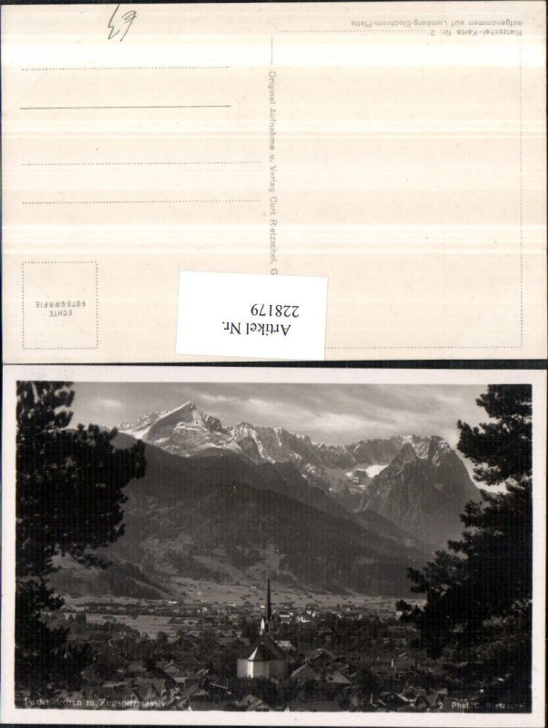 228179,Partenkirchen Totale m. Zugspitzmassiv