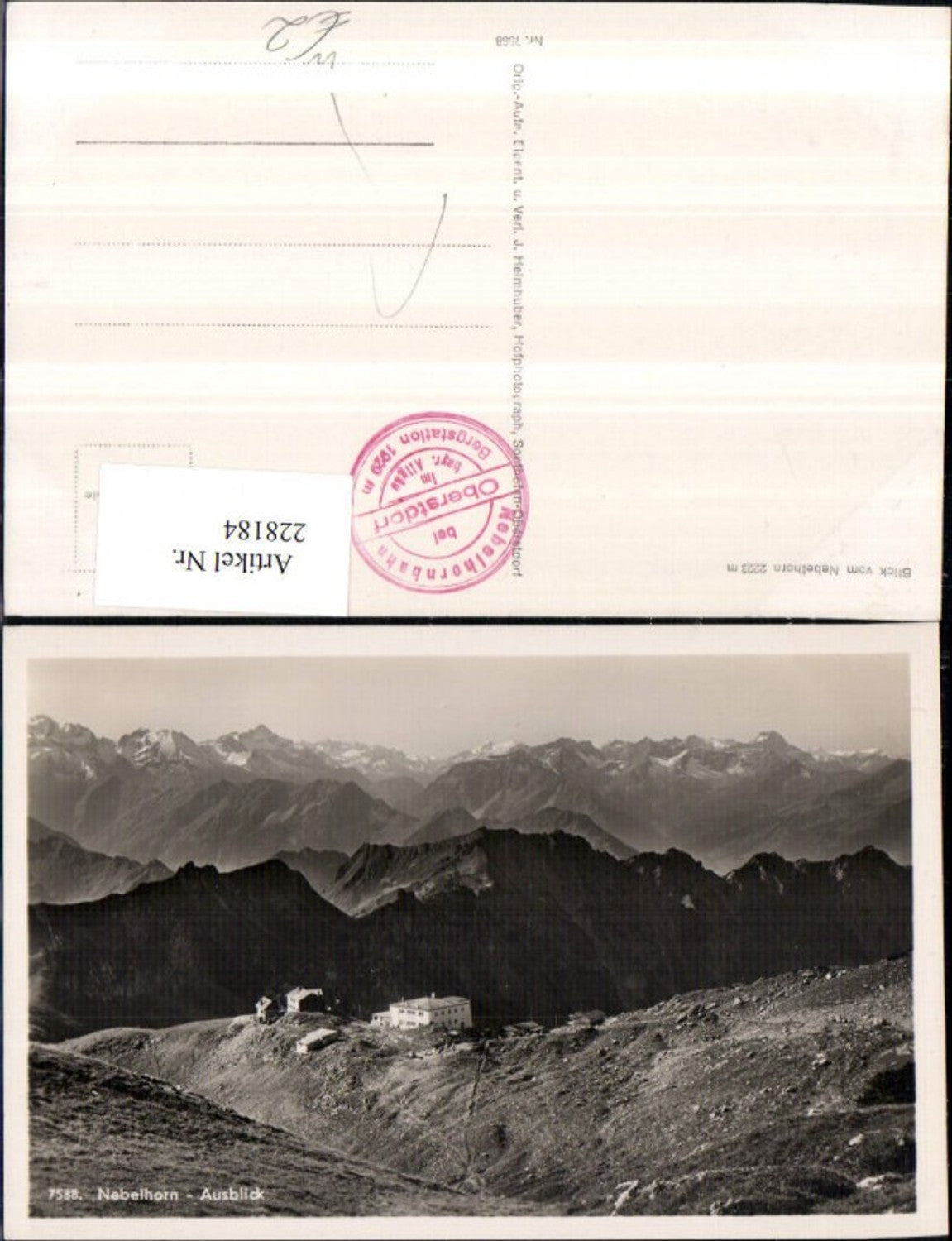 228184,Blick v. Nebelhorn Ausblick Berghütte b. Oberstdorf im bayerischen Allgäu