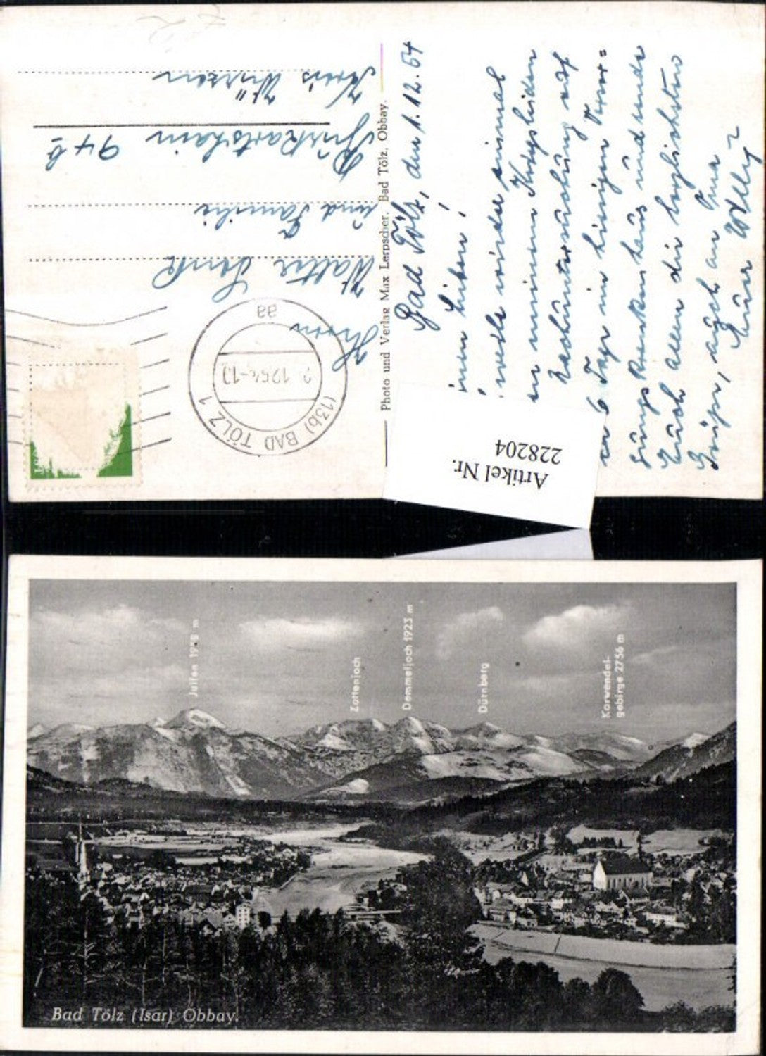 228204,Bad Tölz Totale m. Juifen Zottenjoch Demmeljoch Dürnberg Karwendelgebirge