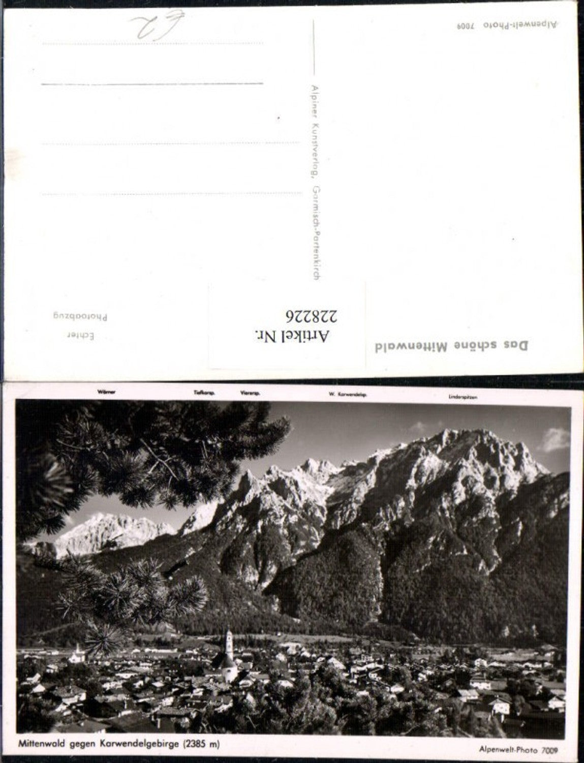 228226,Mittenwald Totale geg. Karwendelgebirge