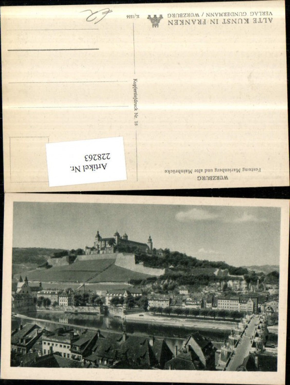 228263,Würzburg Teilansicht Festung Marienberg u. Alte Mainbrücke Brücke