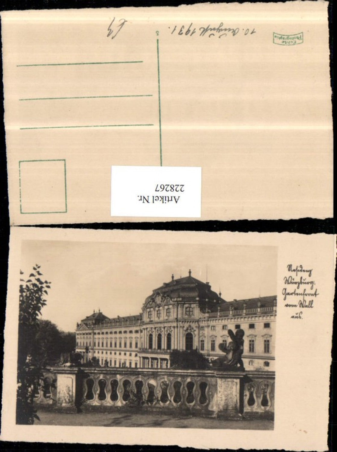 228267, Würzburg Residence Garden Front