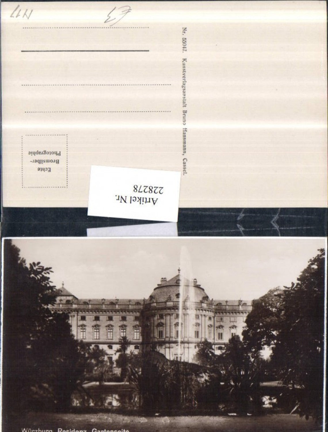 228278,Würzburg Residenz Gartenseite Fontäne