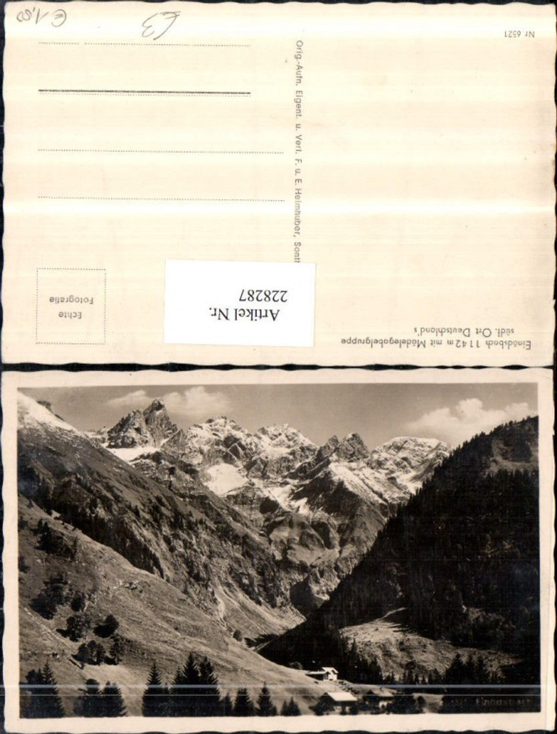228287, Einödsbach with Mädelegabel group, mountain scenery near Oberstdorf