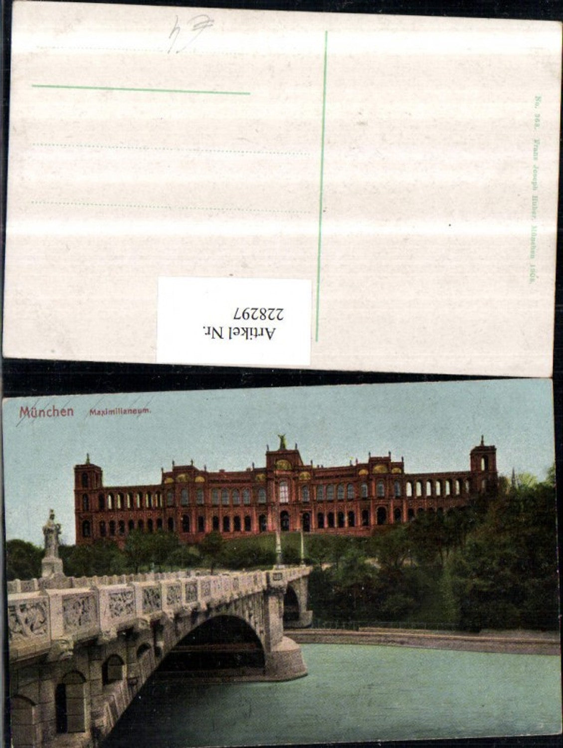 228297,München Maximilianeum m. Brücke