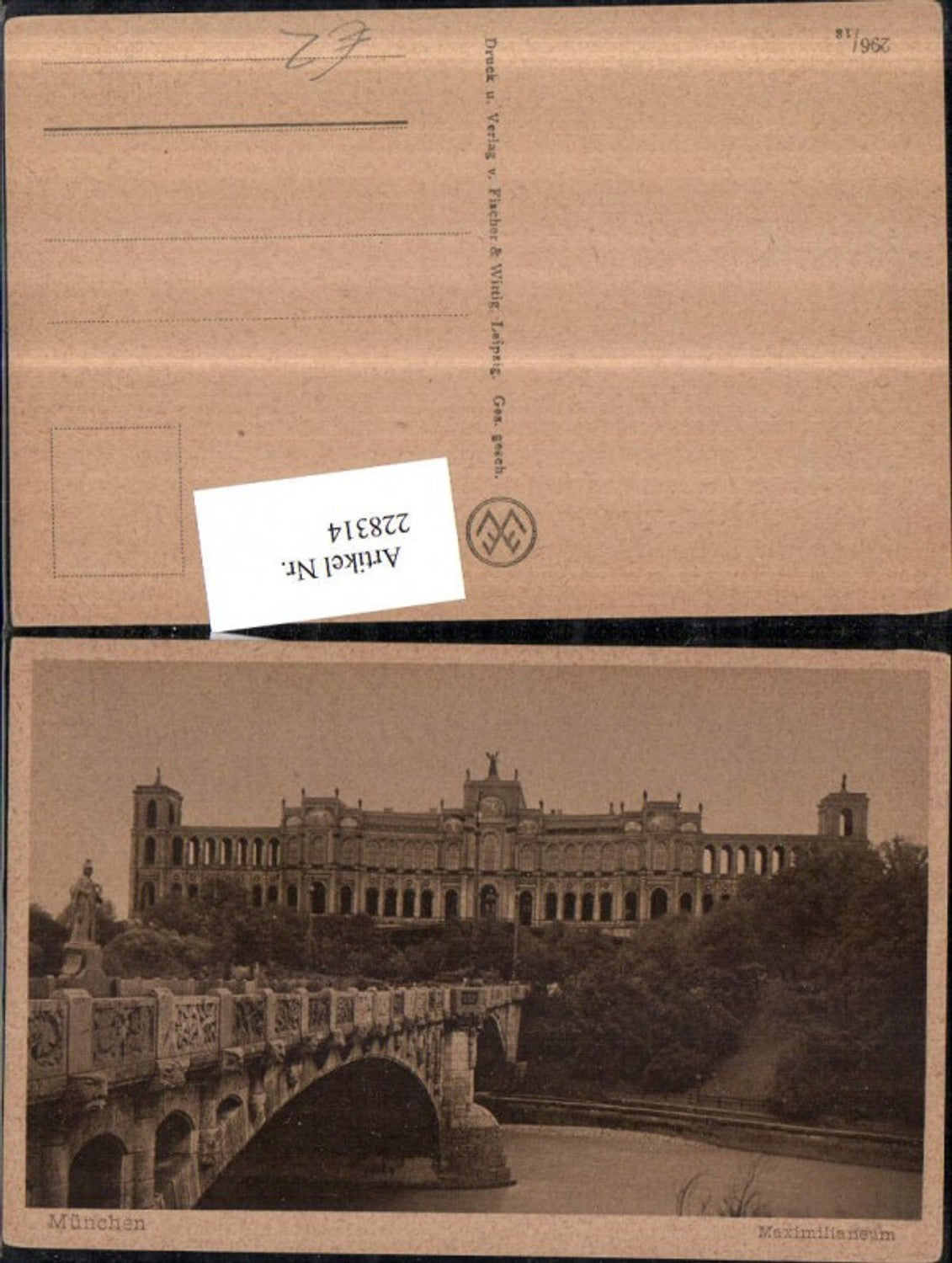 228314,München Maximilianeum Brücke